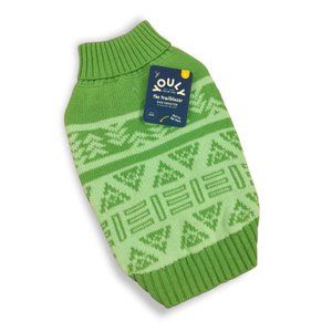 Youly Dog Size Small Teal Green Trailblazer Pet Sweater New